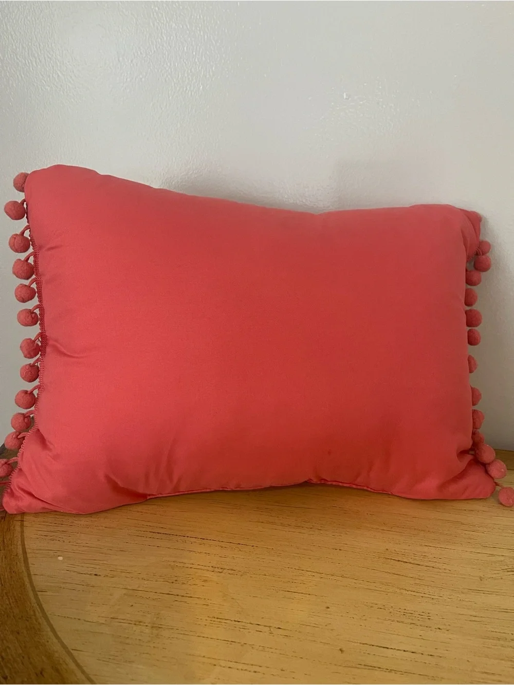 Coral 'Love' Decorative Pillow with Gold Script - Home